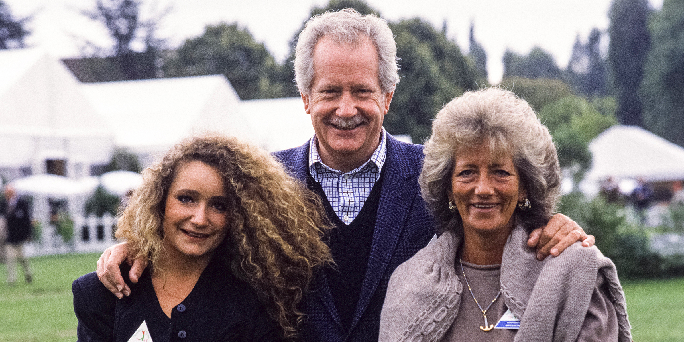 Pierre Bellemare sa femme et sa fille en septembre 1988 | Source : Getty Images