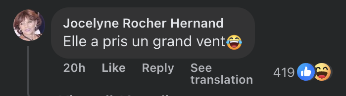 Commentaire d'une internaute sur la vidéo de Kelly Rutherford et Géraldine Nakache | Source : capture Facebook