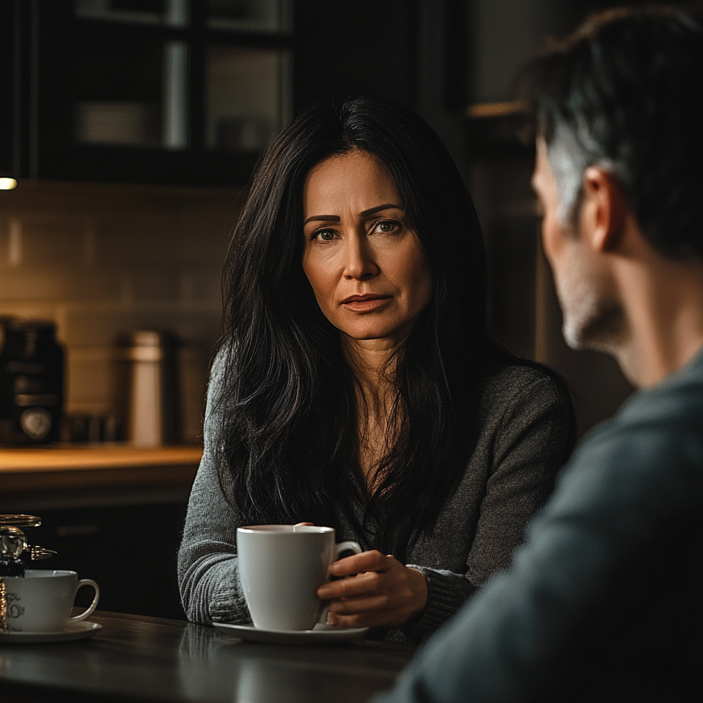 Une femme qui parle à son mari | Source : Midjourney