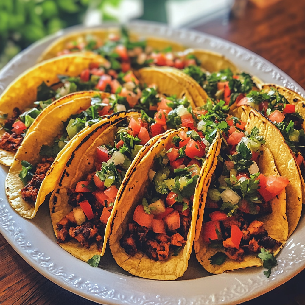 Un plateau de tacos sur une table | Source : Midjourney