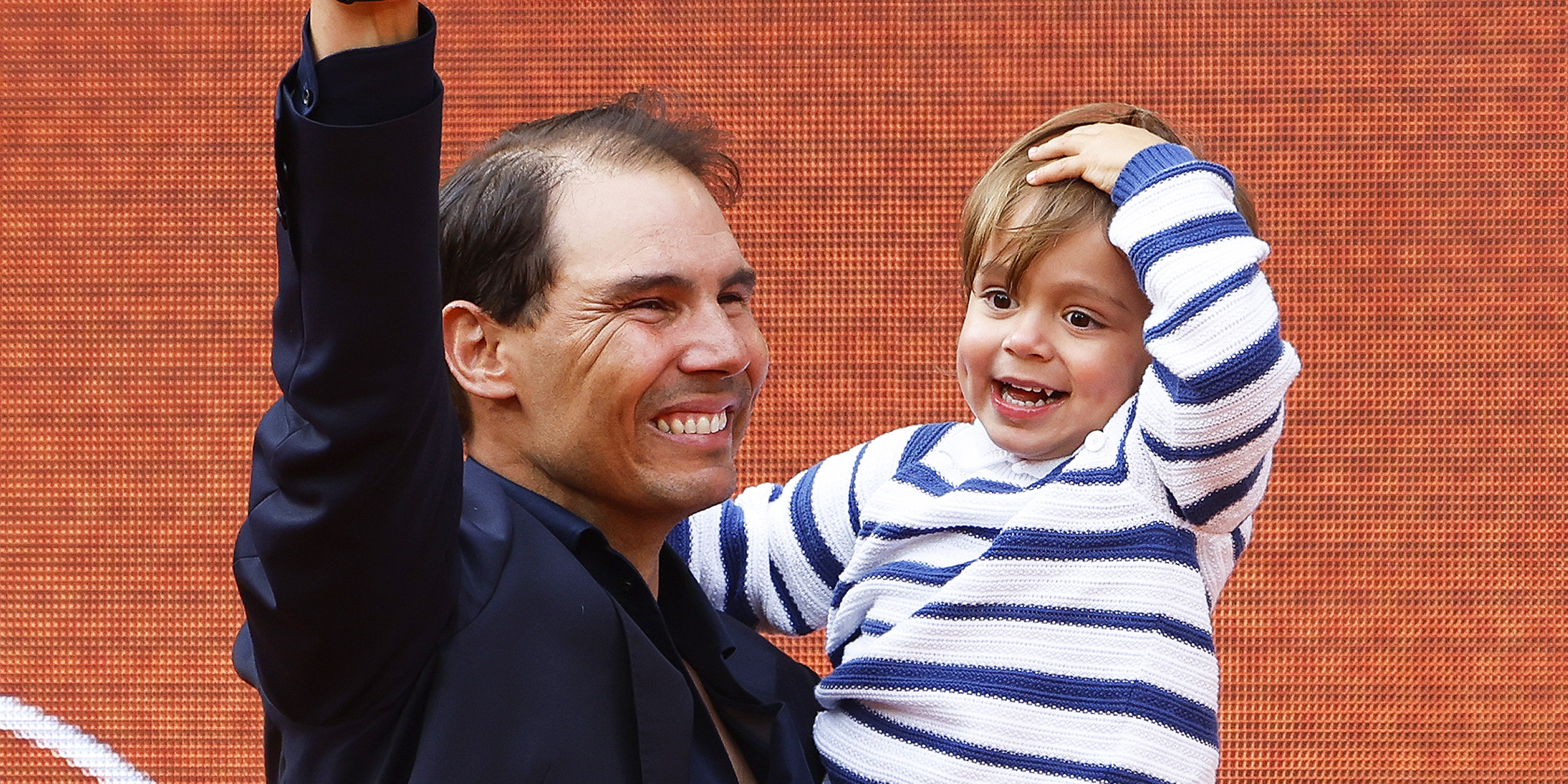 Rafael Nadal et son fils Rafael Junior | Source : Getty Images