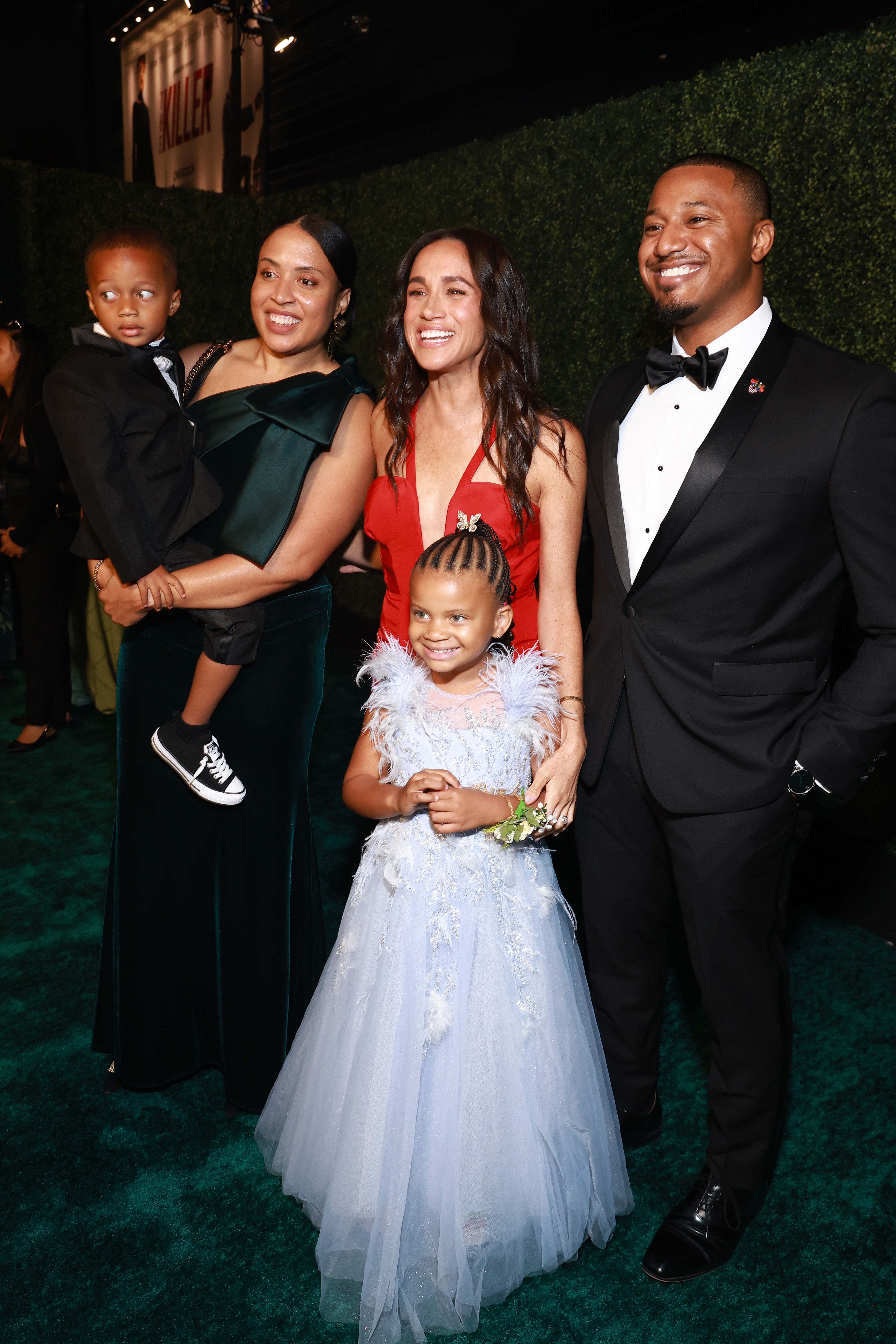 Meghan Markle avec Francis et Ella Nelson,lors du gala de l'hôpital pour enfants 2024 de Los Angeles, le 5 octobre 2024 | Source : Getty Images