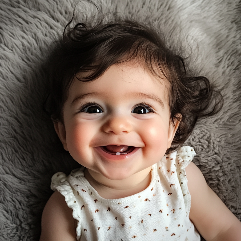 Une petite fille souriante | Source : Midjourney