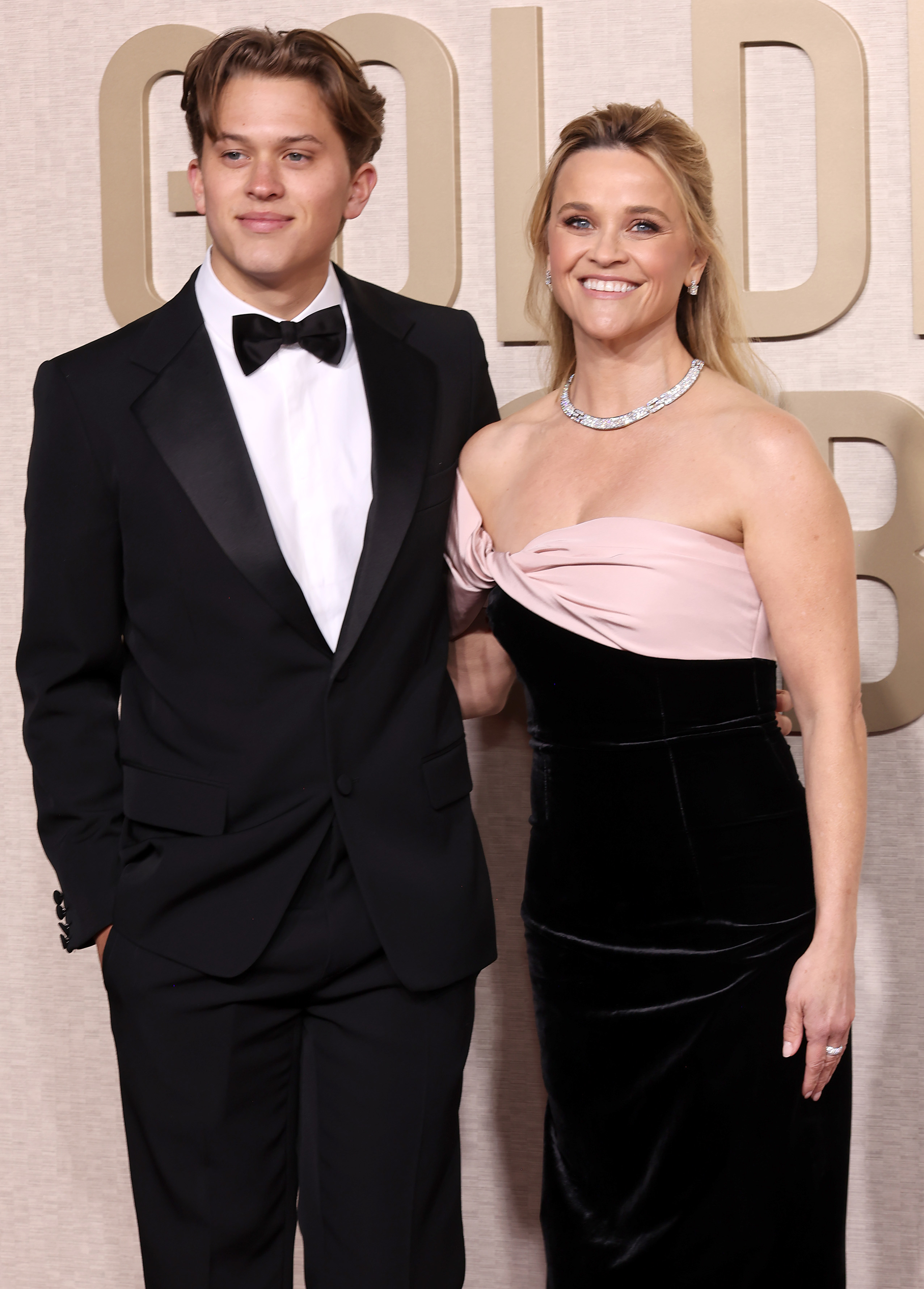 Diacre Phillippe et Reese Witherspoon lors de la 81e cérémonie annuelle des Golden Globe Awards à Beverly Hills, Californie, le 7 janvier 2024 | Source : Getty Images