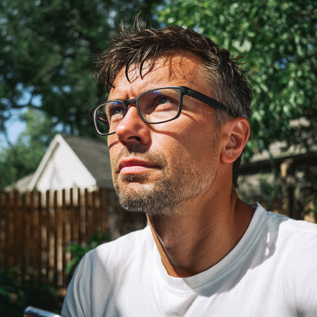 Un homme debout à l'extérieur | Source : Midjourney