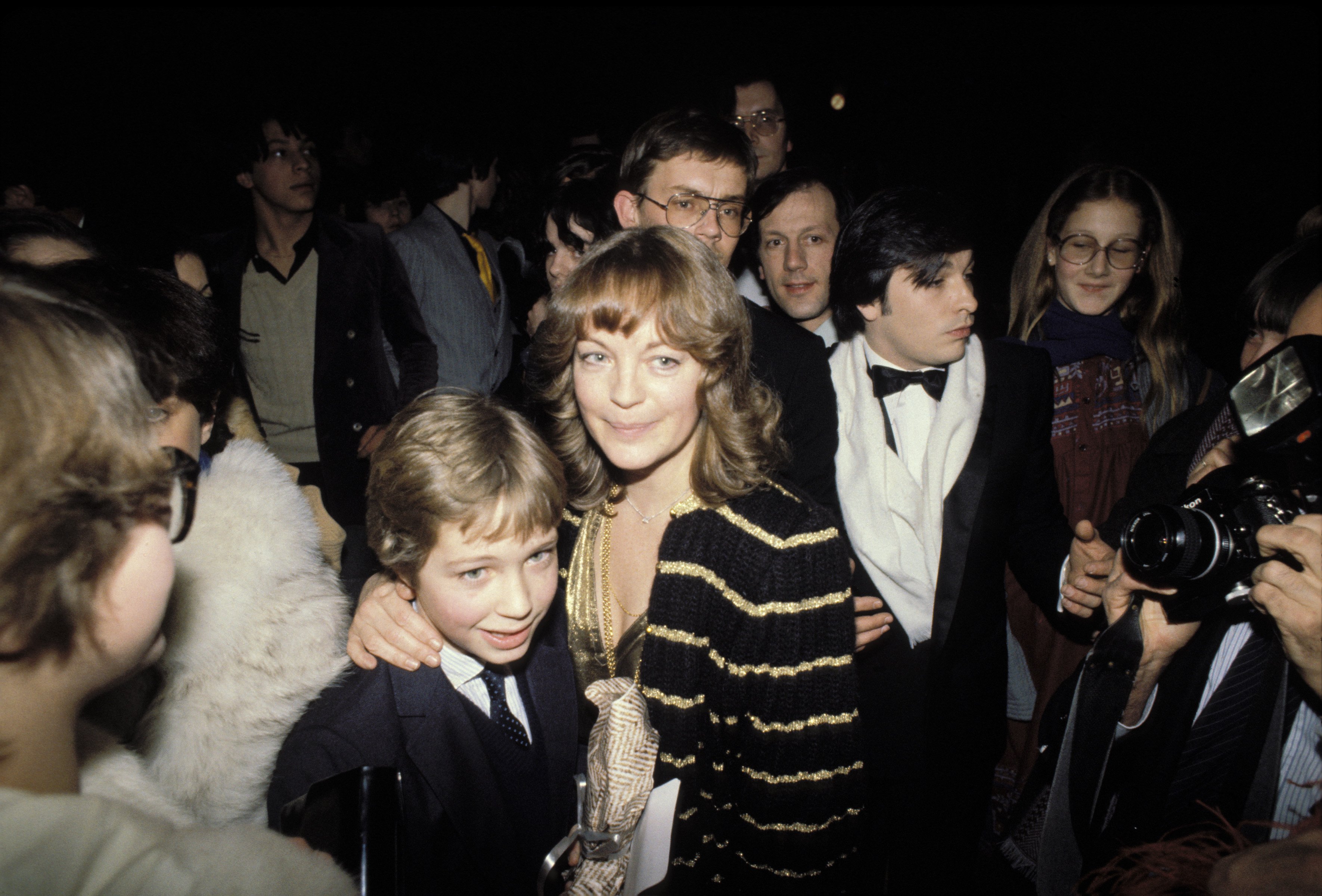 Paris, le 31 janvier 1981, Cérémonie des Cesars au Palais des Congrs, Romy Schneider et son fils, David. | Source : Getty Images