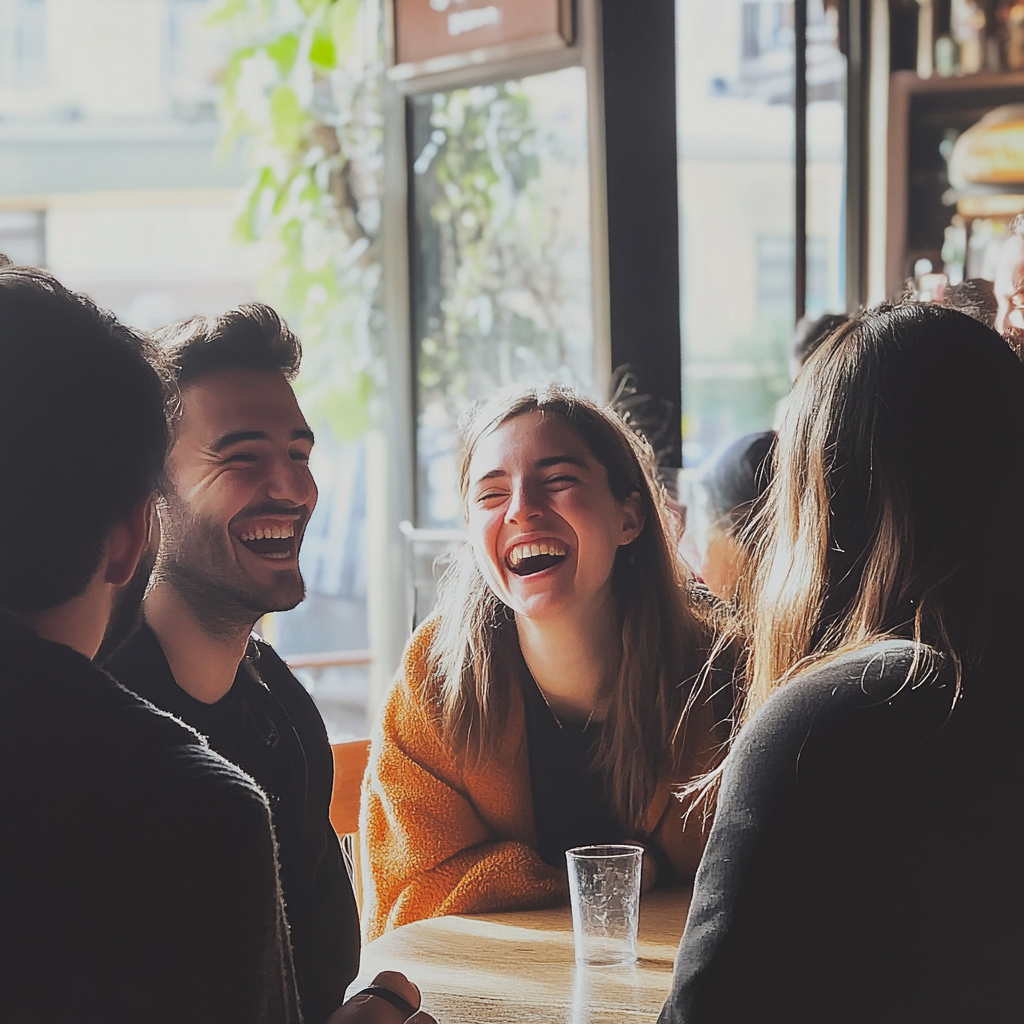 Un groupe de personnes qui rient | Source : Midjourney