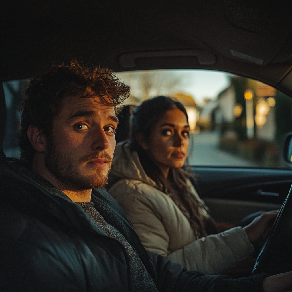 Un couple dans sa voiture | Source : Midjourney