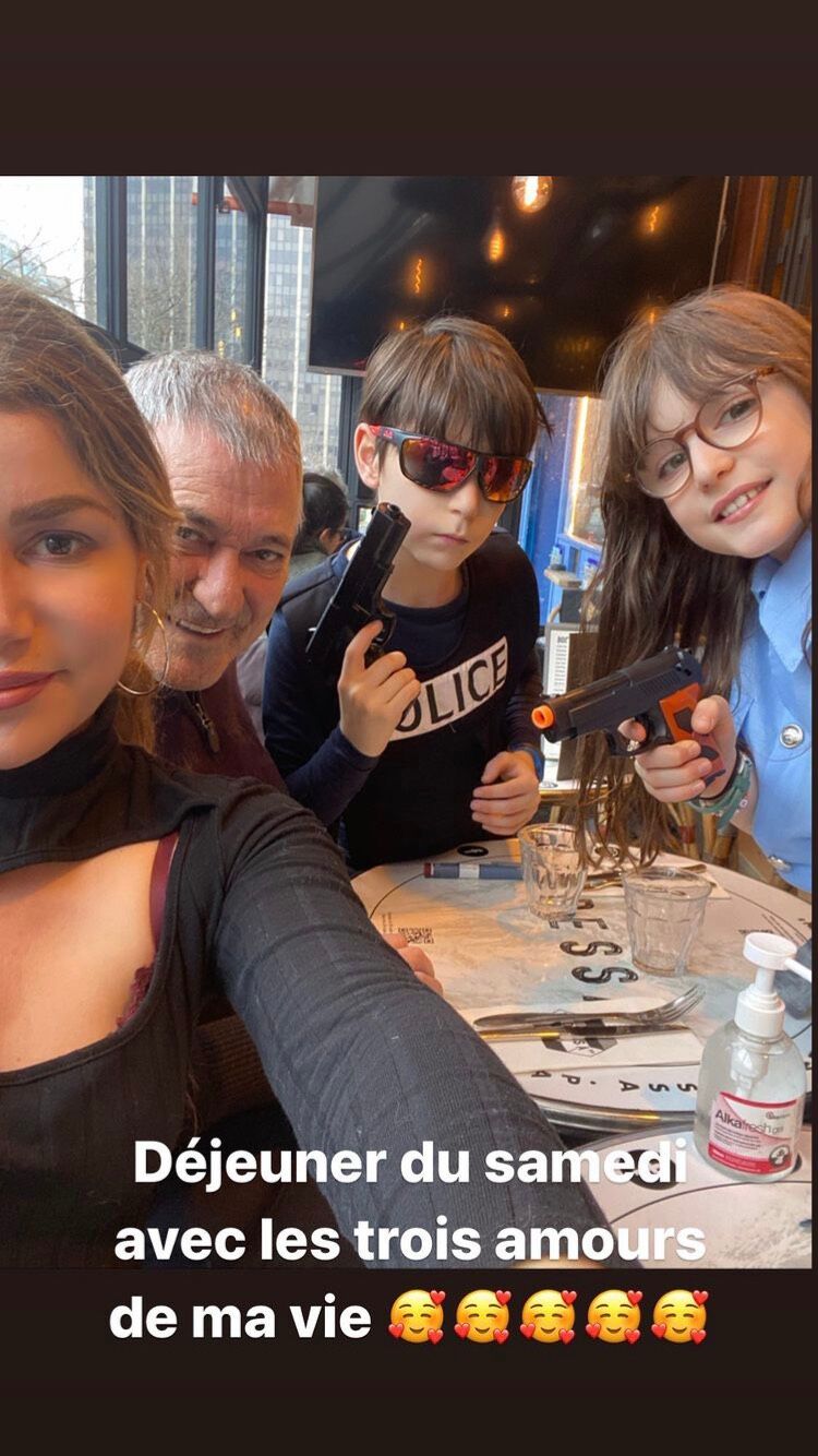 Jean-Marie Bigart au restaurant avec sa famille. | Photo : Story Instagram /  lolamarois
