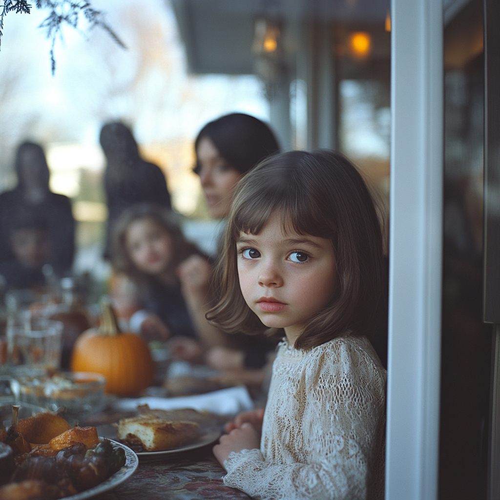 Une petite fille qui regarde dehors | Source : Midjourney