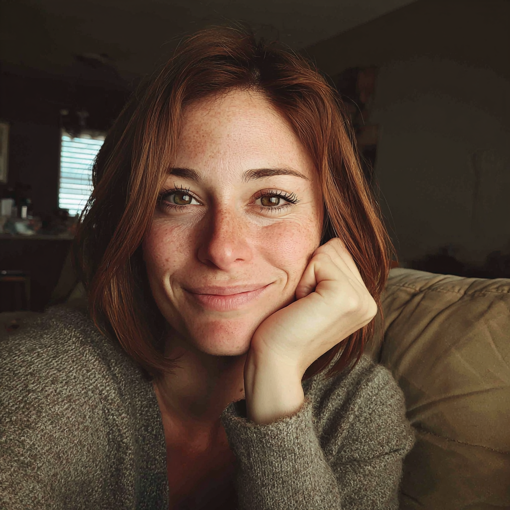 Gros plan sur une femme souriante | Source : Midjourney