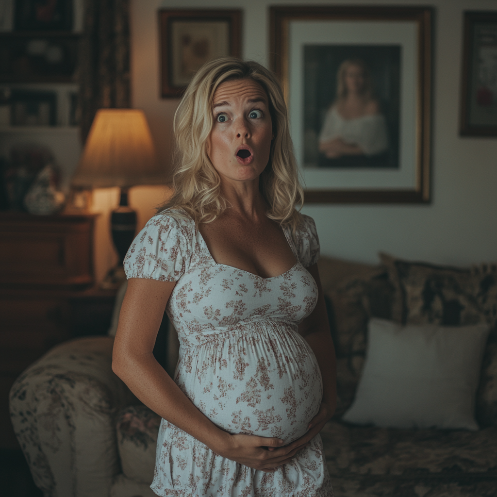 Une femme enceinte choquée | Source : Midjourney