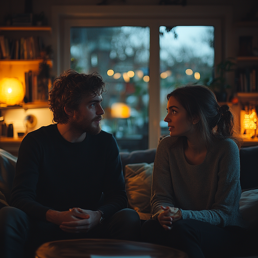 Un couple qui discute la nuit | Source : Midjourney