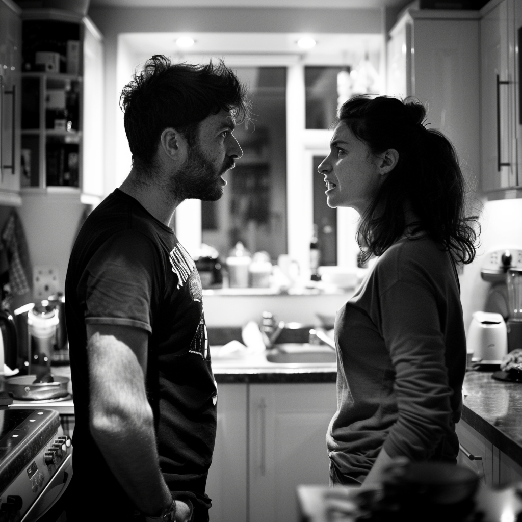 Kyle et Chelsea se disputent dans la cuisine | Source : Midjourney