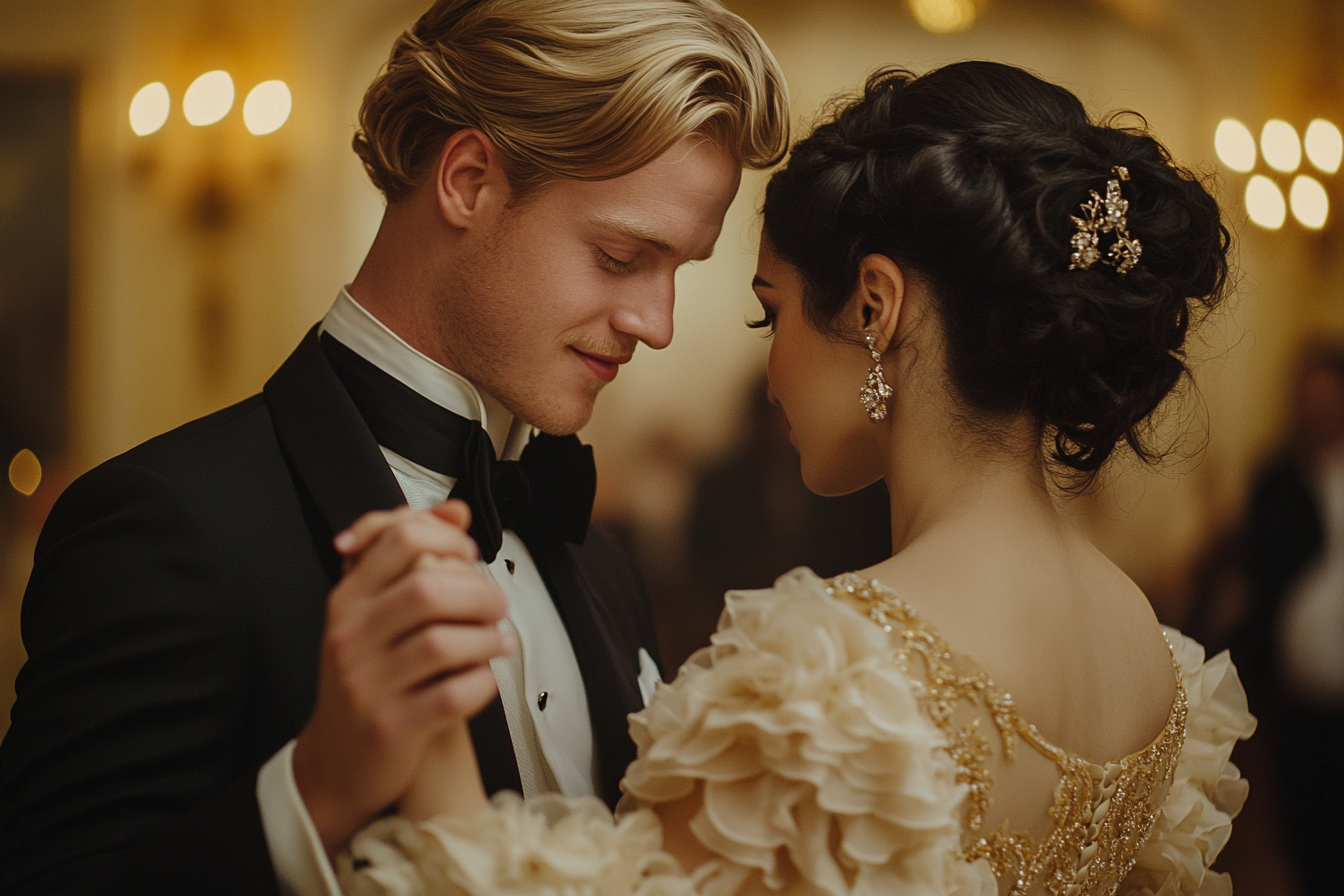 Un couple qui danse au ralenti lors de leur réception de mariage | Source : Midjourney