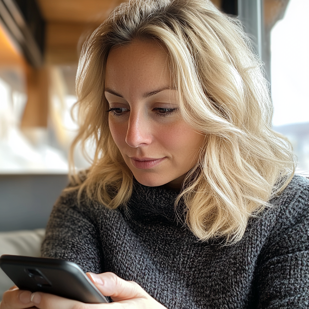 Une femme au téléphone | Source : Midjourney