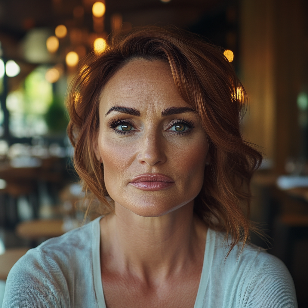 Une femme dans un restaurant | Source : Midjourney