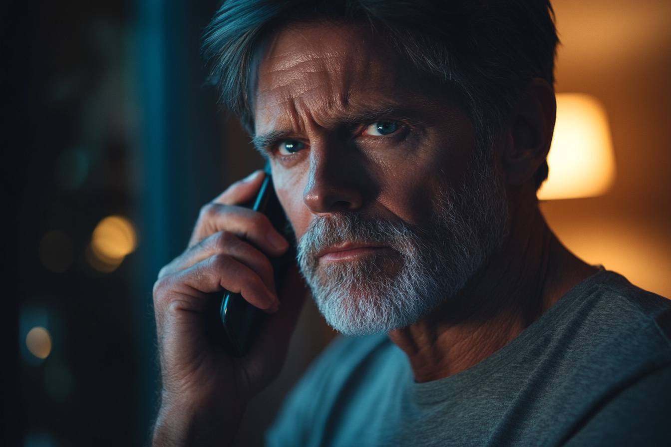 Un homme qui parle au téléphone | Source : Midjourney