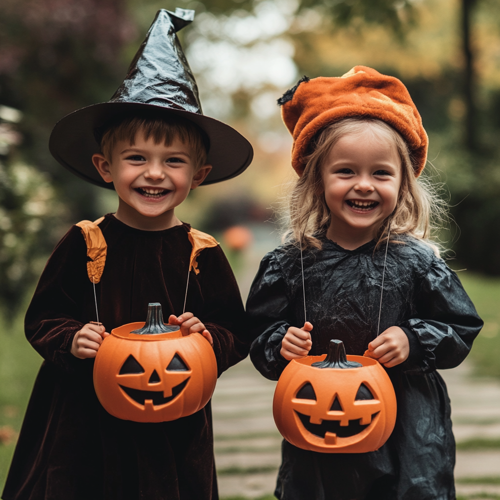 Des enfants déguisés pour Halloween | Source : Midjourney