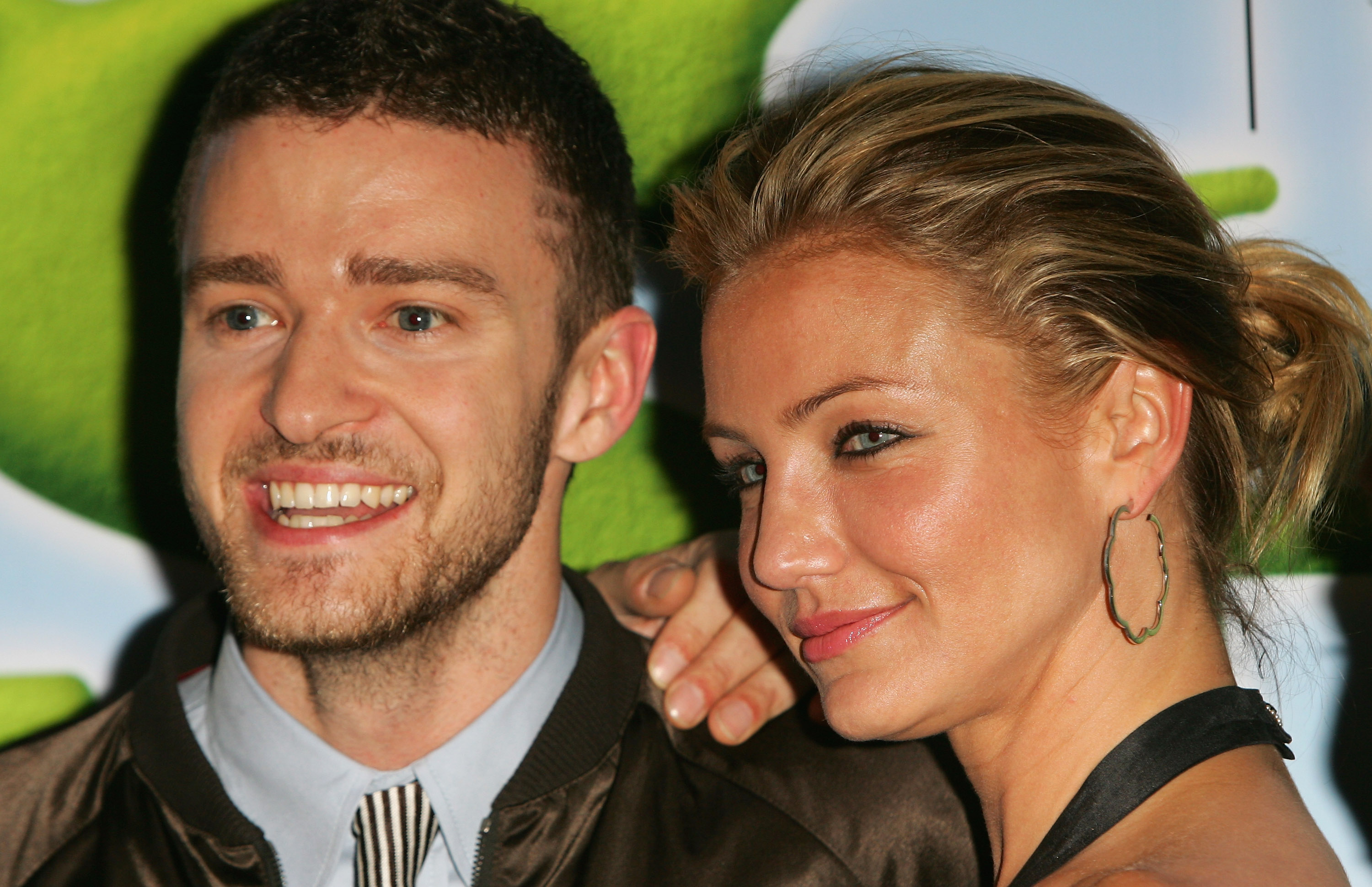 Justin Timberlake et Cameron Diaz à la première de "Shrek The Third" à Londres, Angleterre, le 11 juin 2007 | Source : Getty Images