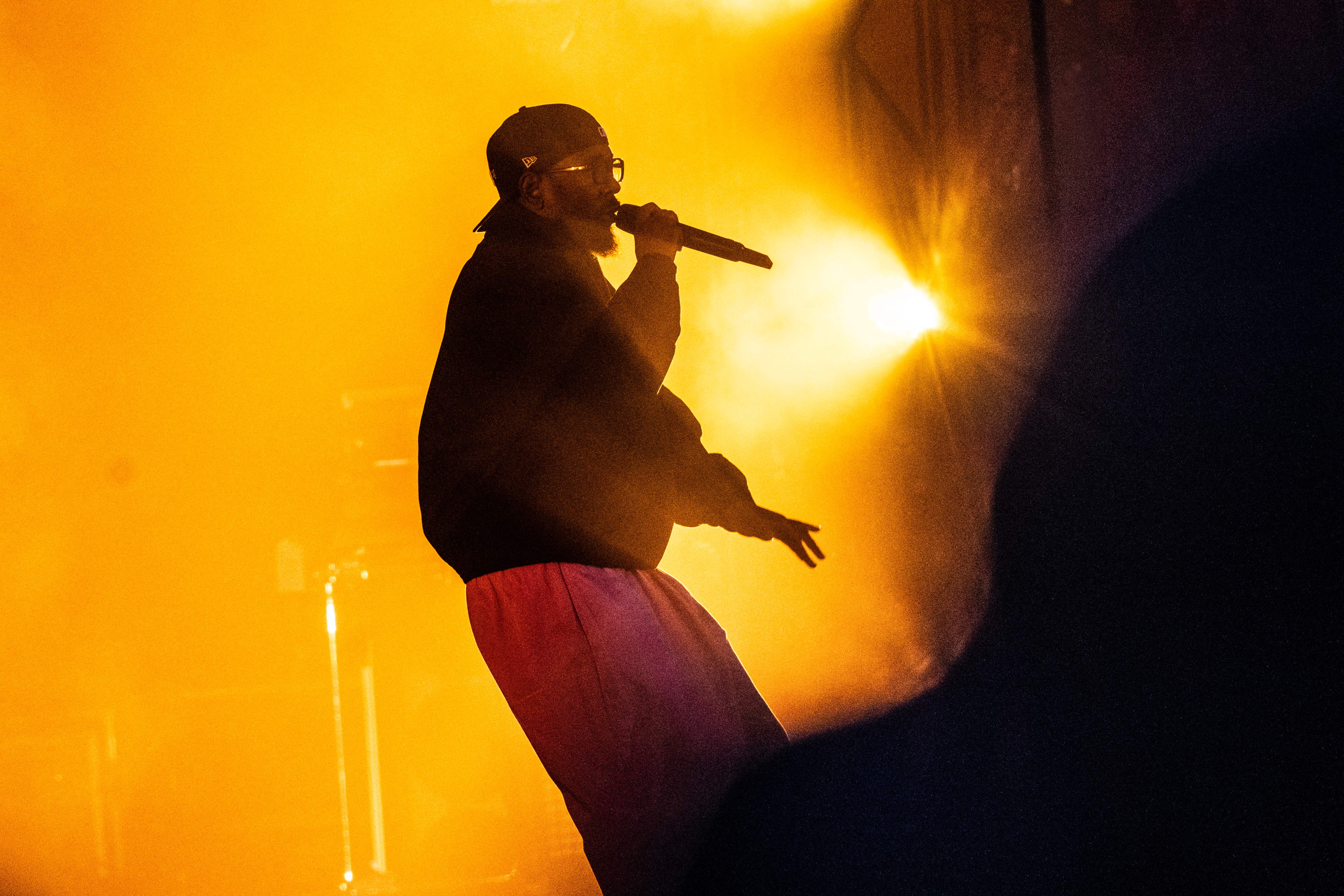 Kendrick Lamar se produisant lors du festival Roskilde 2023, le 28 juin. | Source : Getty Images