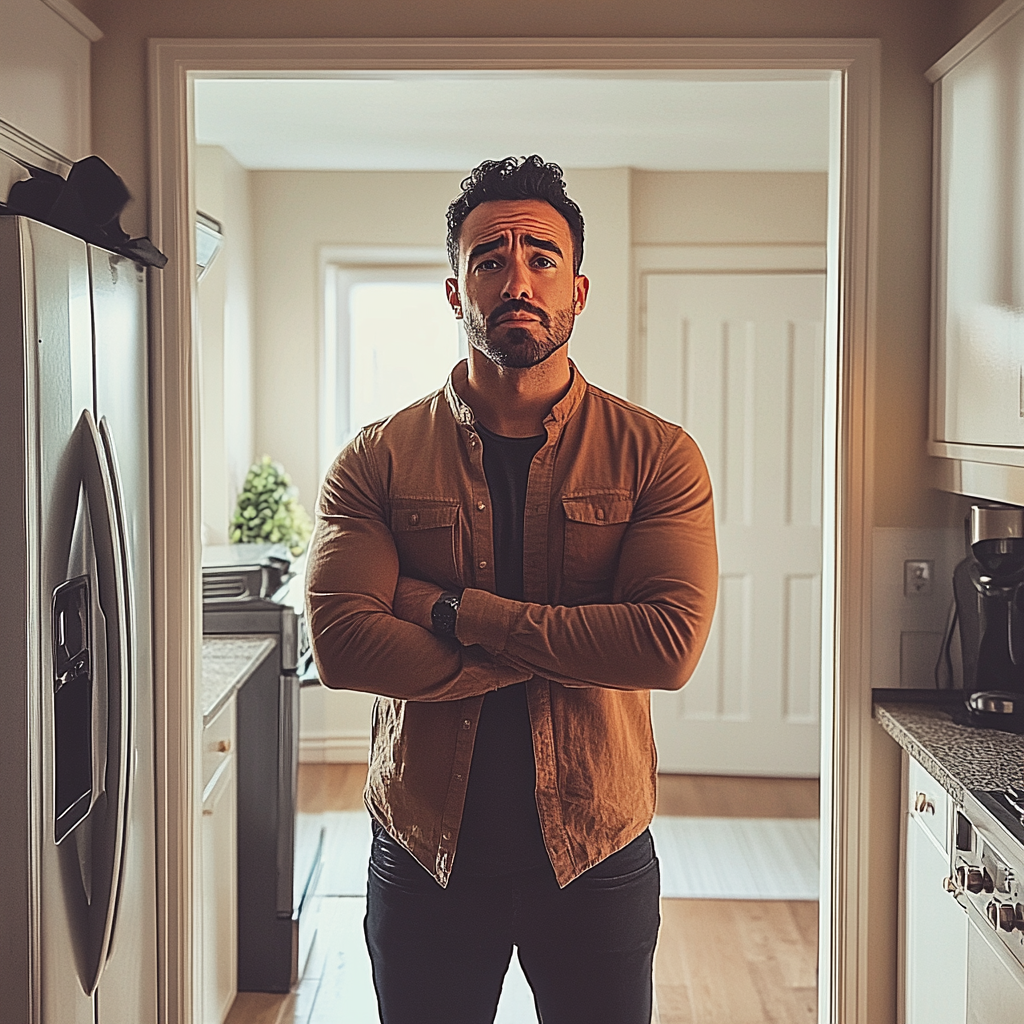 Un homme debout dans une cuisine | Source : Midjourney