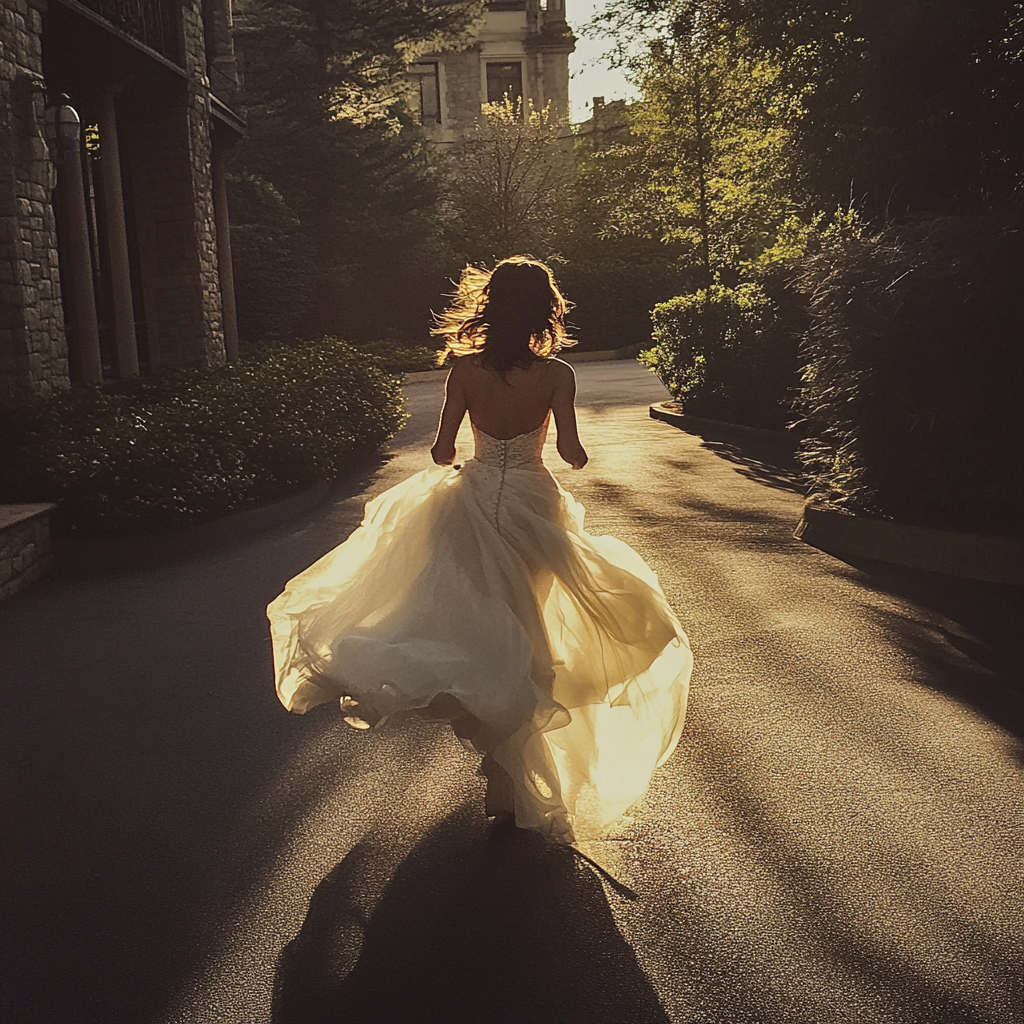 Une mariée qui court | Source : Midjourney