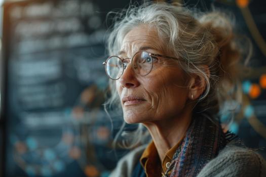 Une professeure de chimie en classe | Source : Midjourney