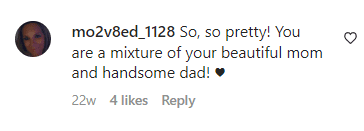 Commentaire d'un fan sur le post Instagram d'Ella Bleu Travolta du 15 septembre 2022 | Source : Instagram/ella.bleu