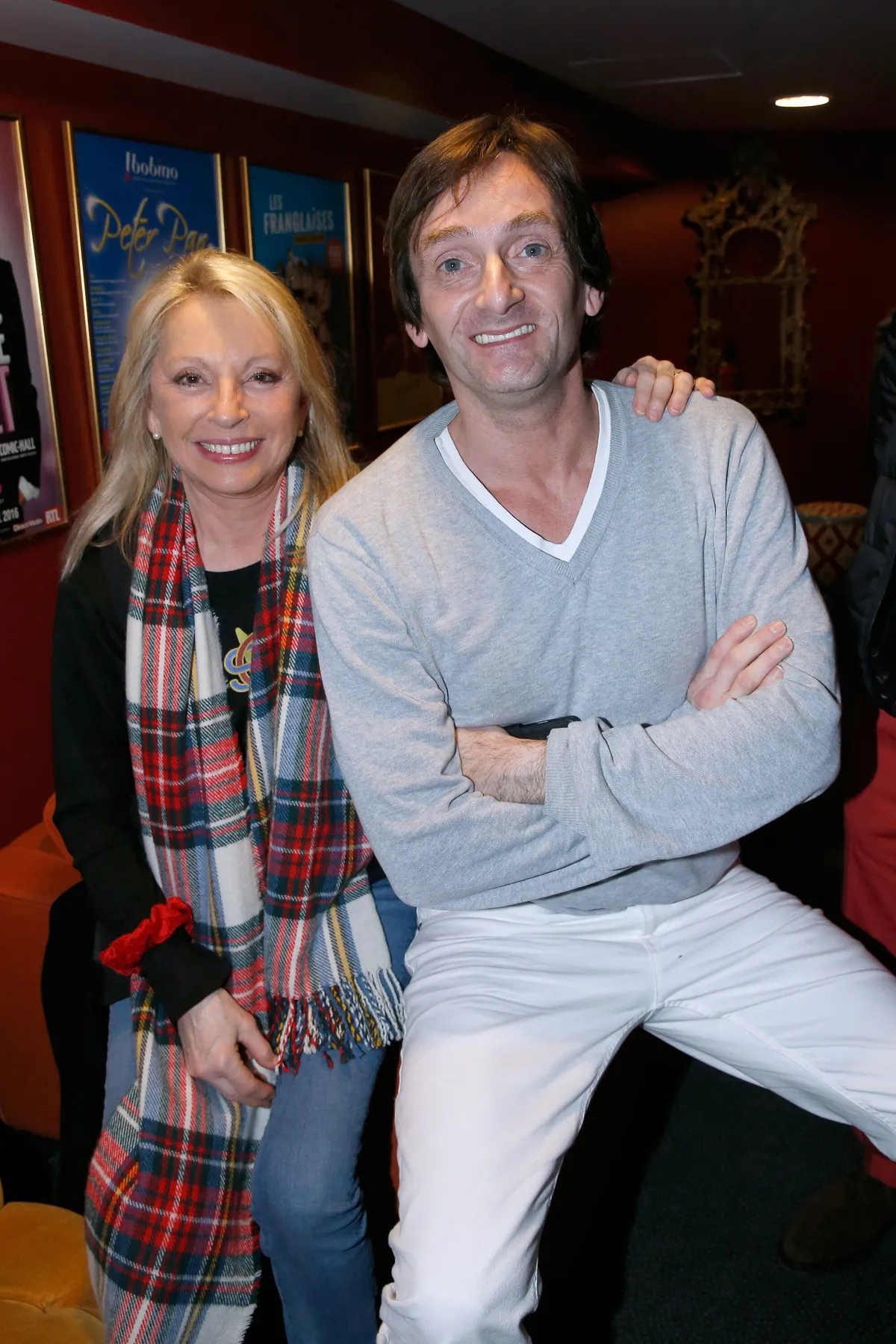 Véronique Sanson et l'humoriste Pierre Palmade Concert à Bobino le 12 avril 2016 à Paris, France. | Photo : Getty Images