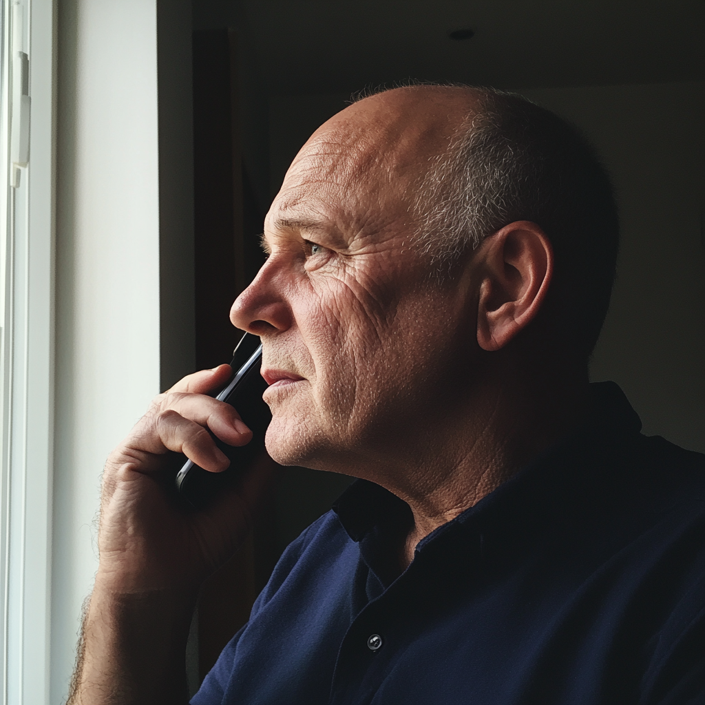Un homme qui parle au téléphone | Source : Midjourney