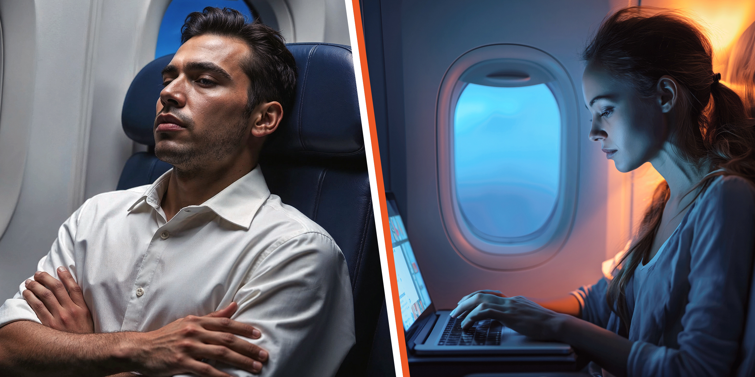 Deux personnes dans un avion | Source : Freepik