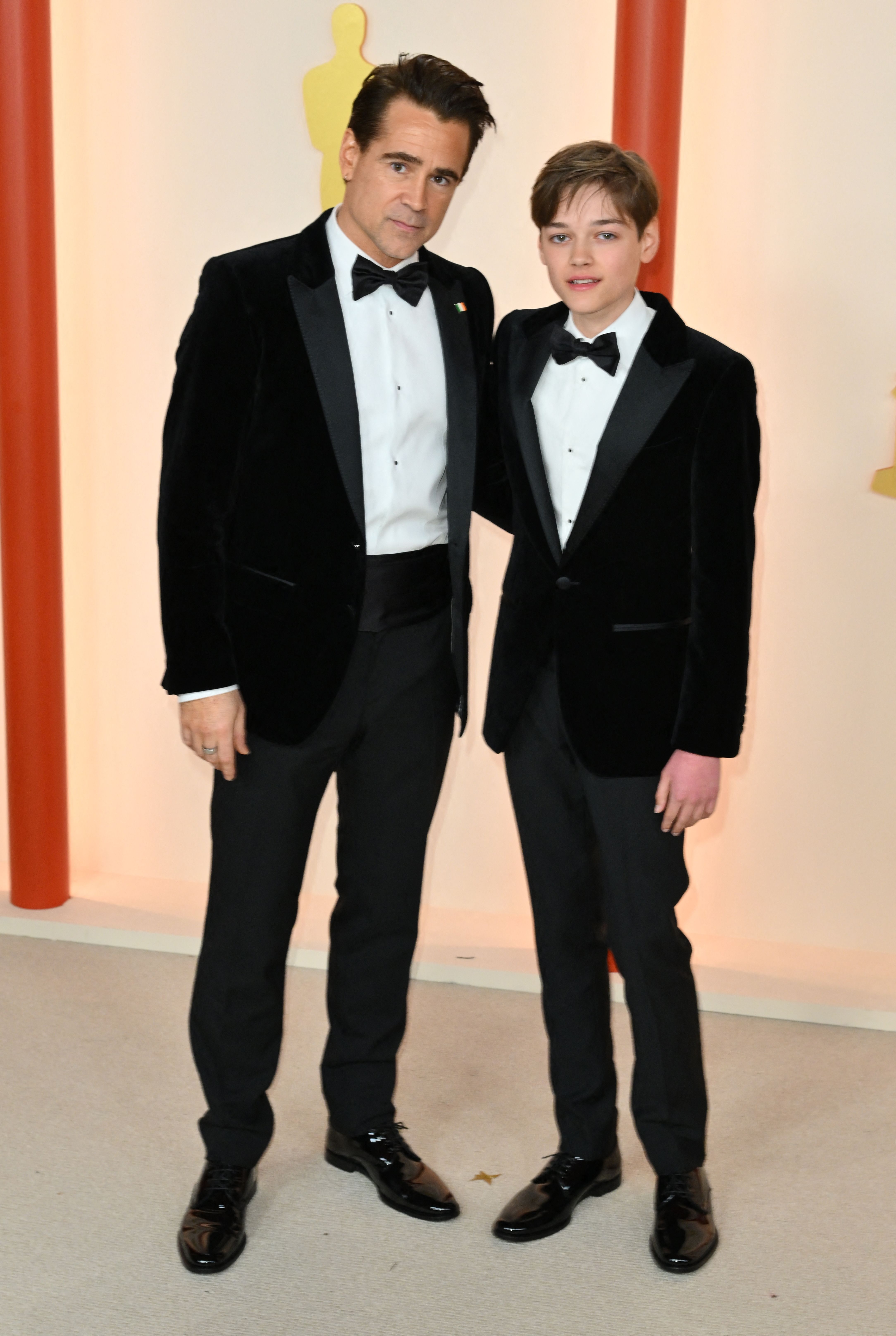 Colin Farrell et son fils Henry lors de la cérémonie des Oscars, le 12 mars 2023, à Hollywood, en Californie | Source : Getty Images