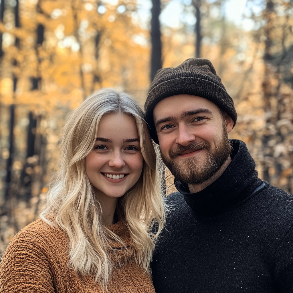 Un couple heureux dans les bois | Source : Midjourney