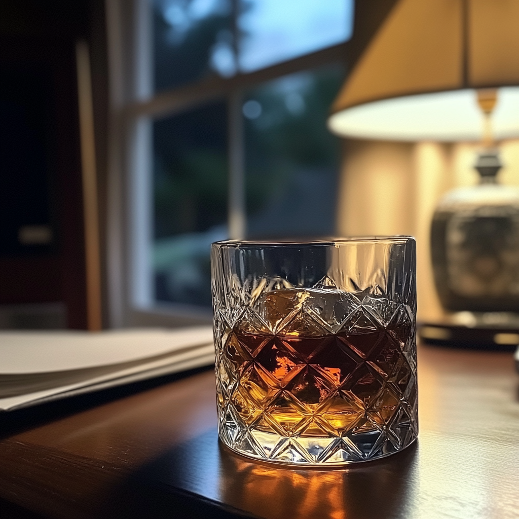 Un verre sur une table | Source : Midjourney