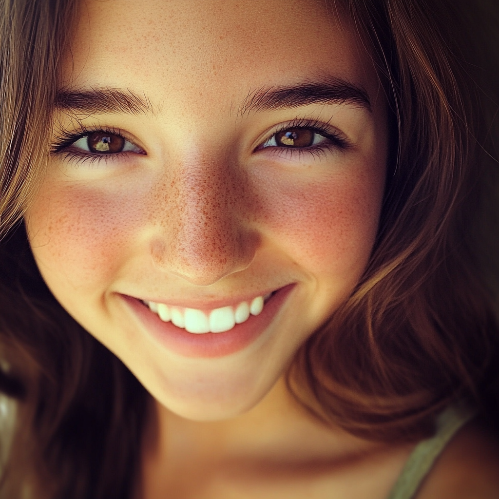 Une adolescente souriante | Source : Midjourney