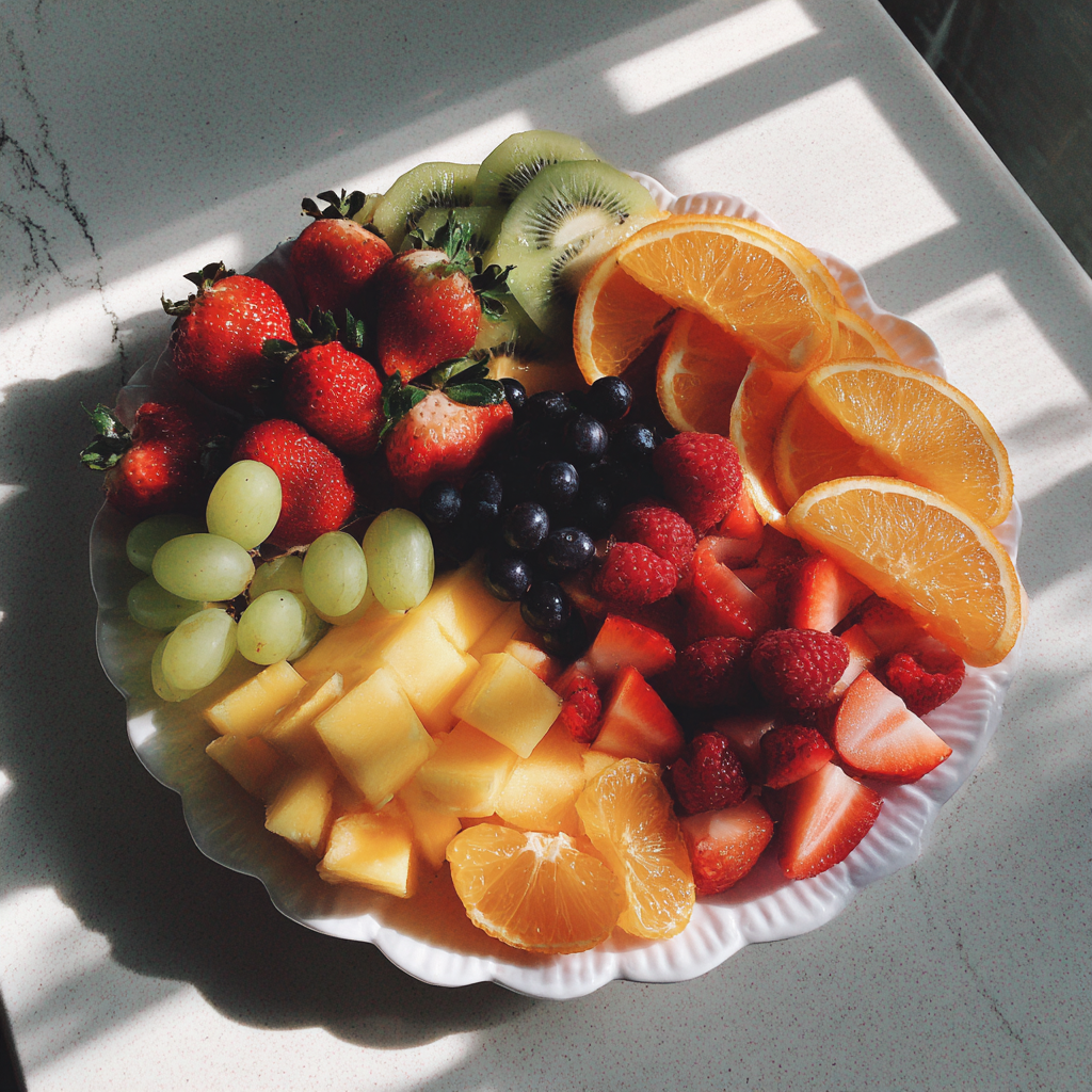 Un plateau de fruits fraîchement coupés | Source : Midjourney