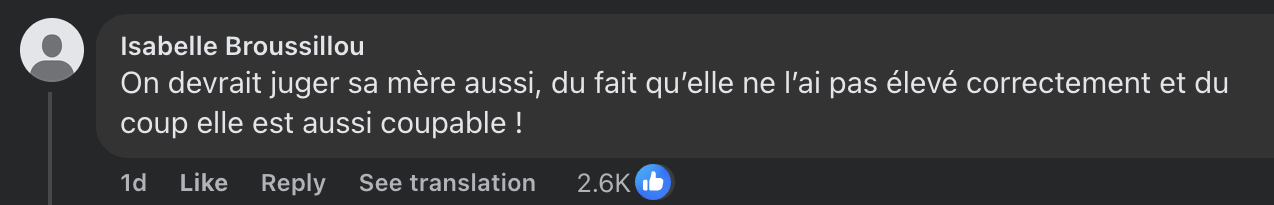 Commentaire d'une internaute concernant la décision justice au sujet du policier qui a tiré sur Nahel | Source : Facebook/La Dépêche du Midi