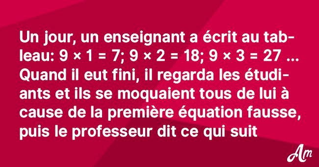 Une fille a ri quand un enseignant a écrit une mauvaise réponse au tableau