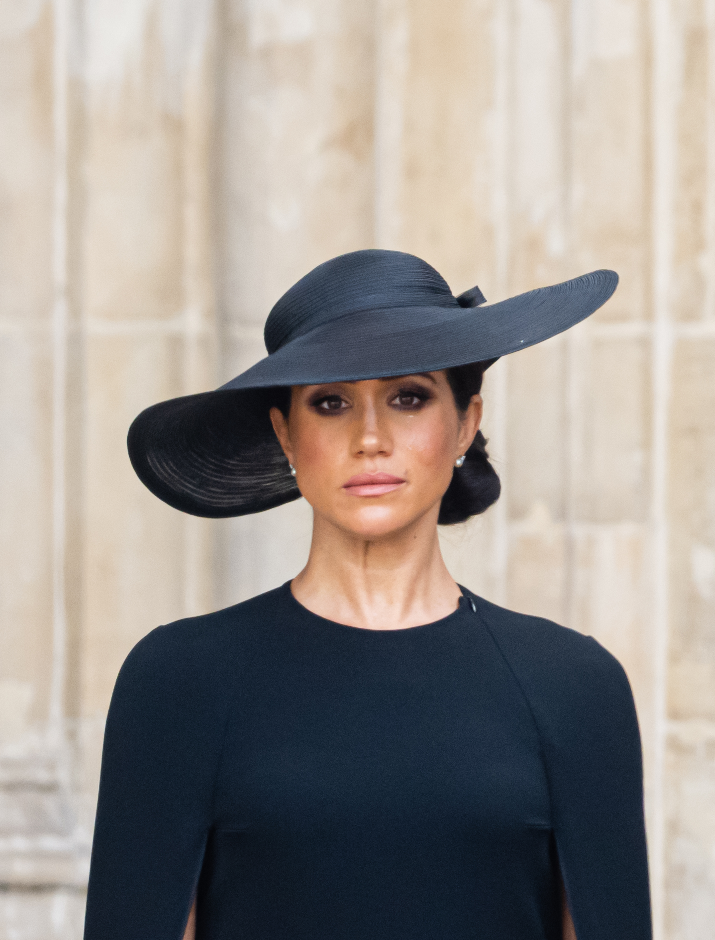 Meghan Markle aux funérailles nationales de la reine Élisabeth II à l'abbaye de Westminster le 19 septembre 2022 à Londres, Angleterre | Source : Getty Images