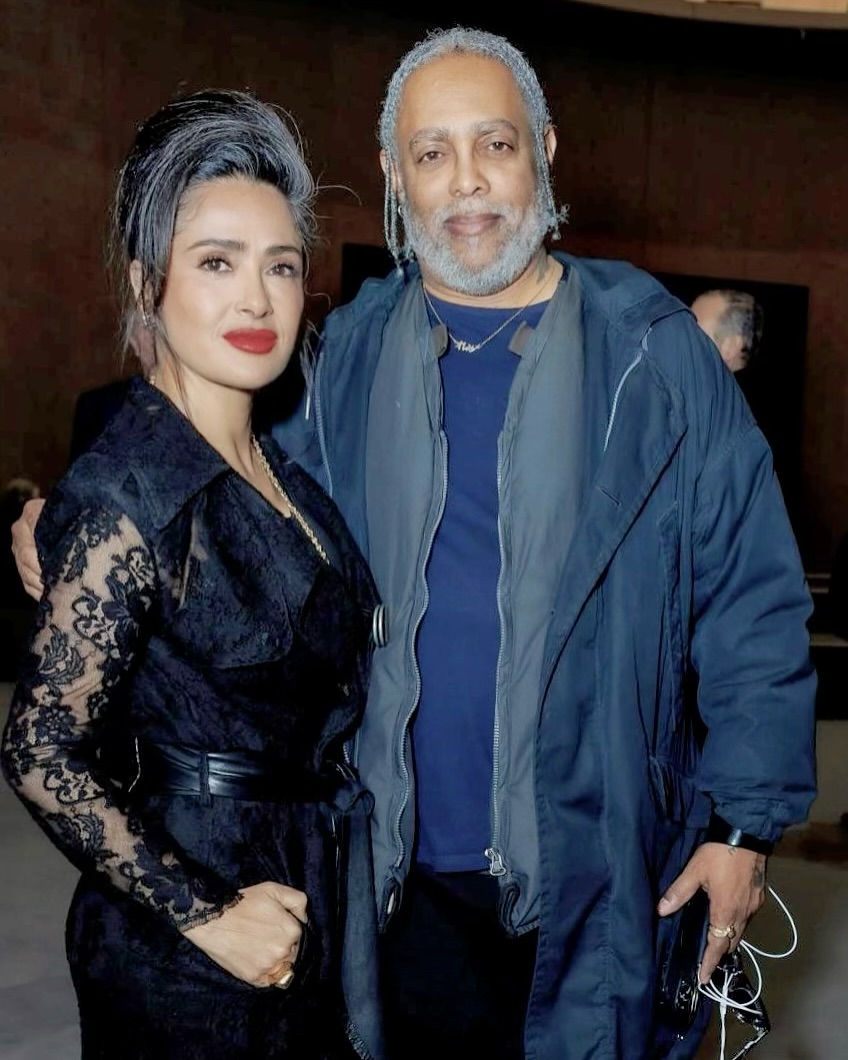 Salma Hayek et Arthur Jafa, extrait de son message sur les réseaux sociaux daté du 5 mars 2025 | Source : Instagram/salmahayek