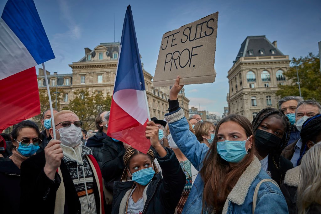 Hommage à Samuel Paty. | Photo : Getty Images