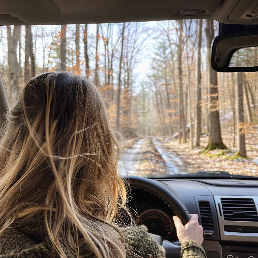 Daina en voiture pour rencontrer Phoebe et Amani | Source : Midjourney