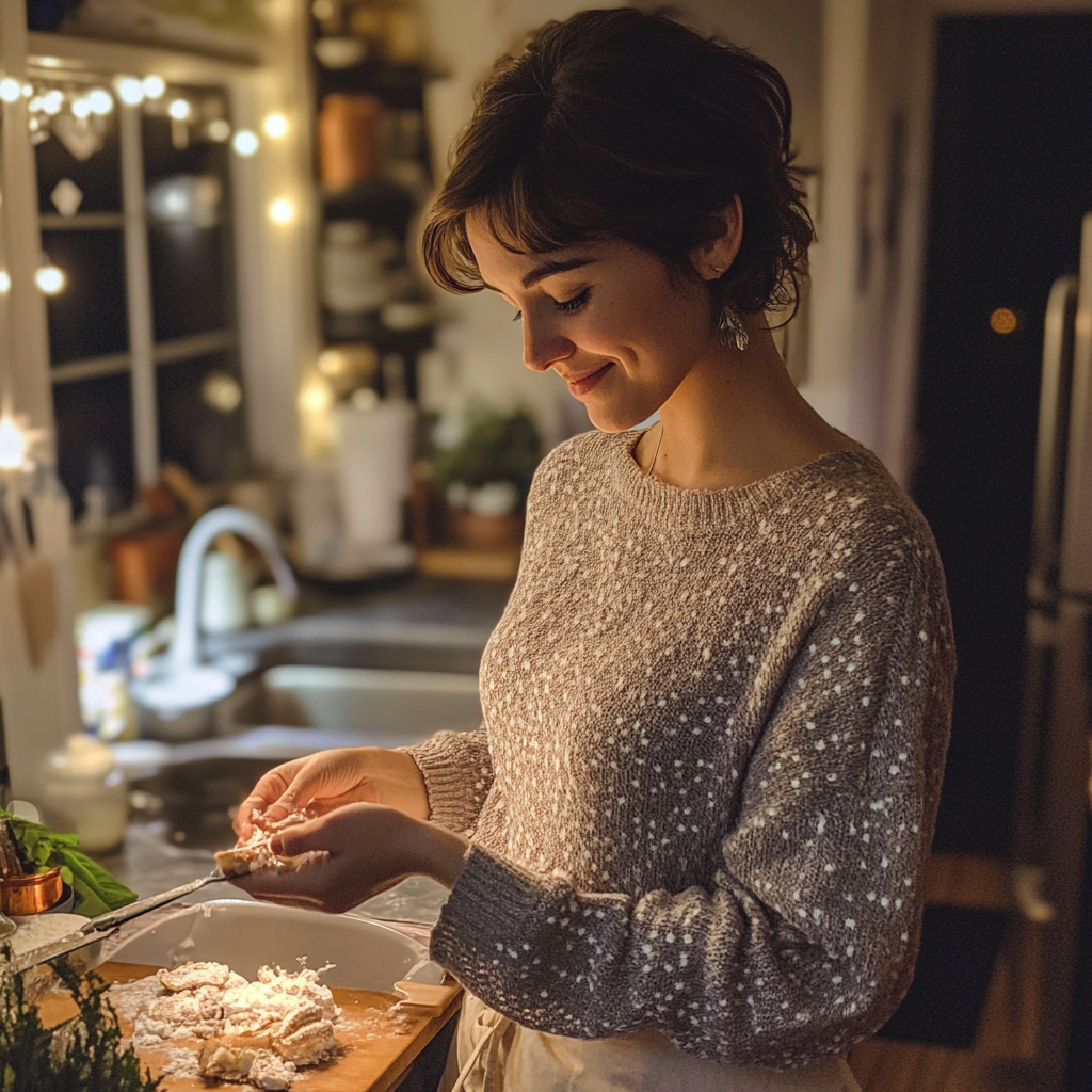 Une femme dans la cuisine | Source : Midjourney