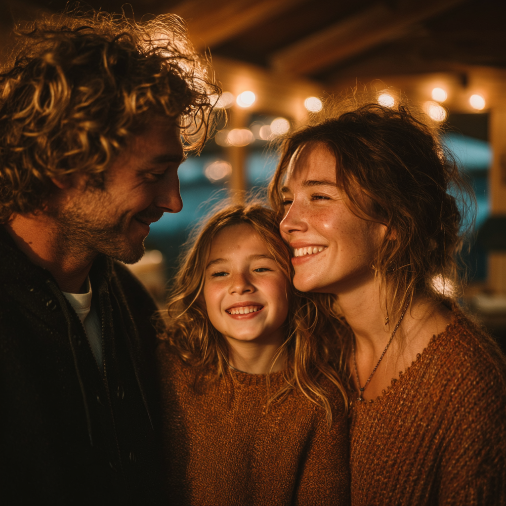 Une heureuse famille de trois | Source : Midjourney