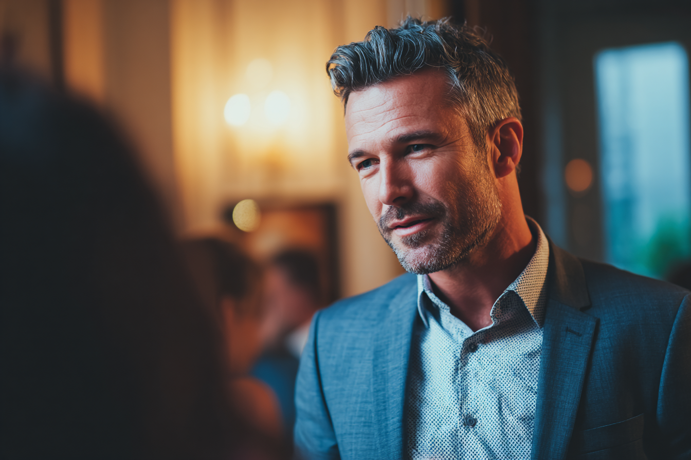 Un homme qui parle | Source : Midjourney