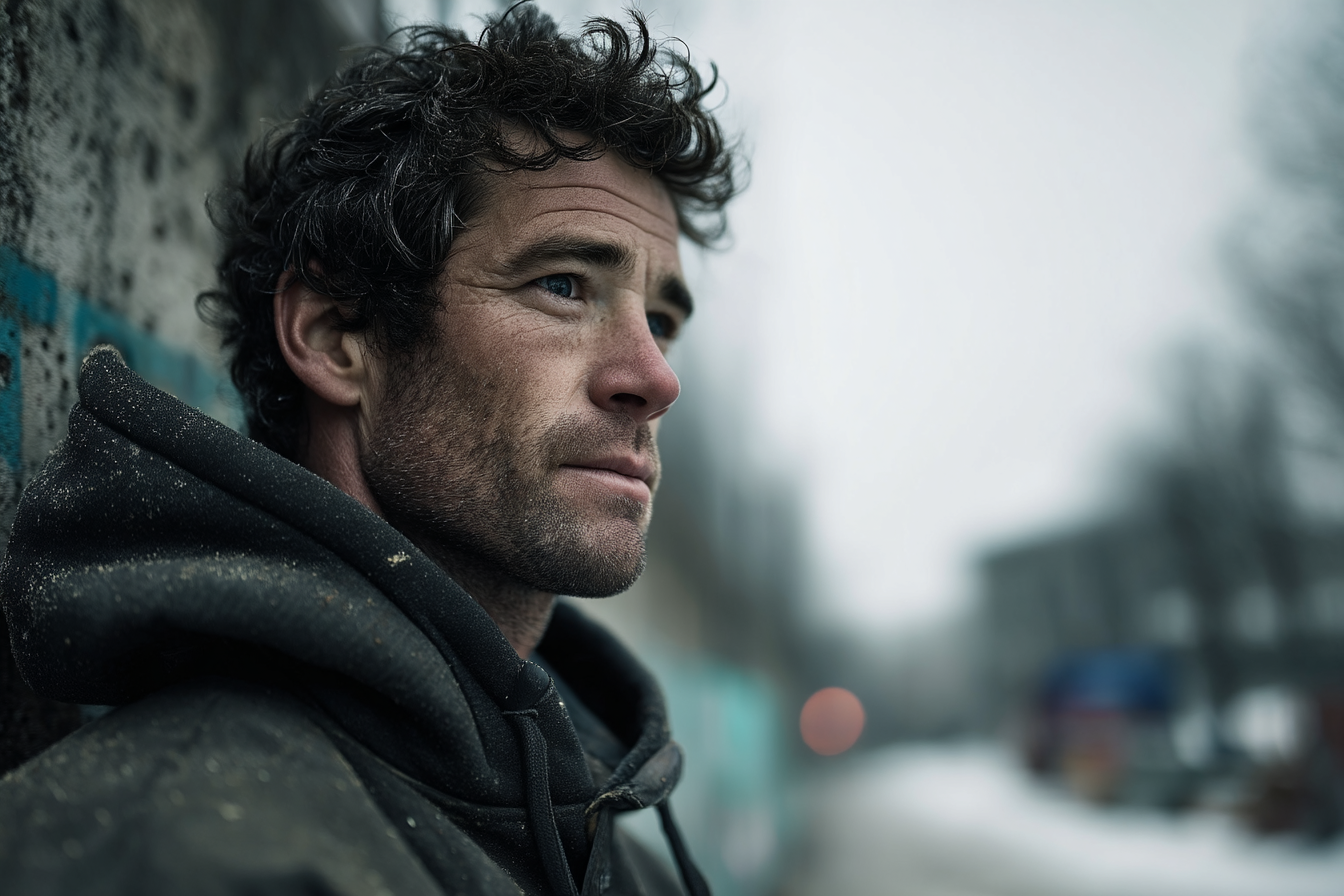 Un homme debout à l’extérieur | Source : Midjourney