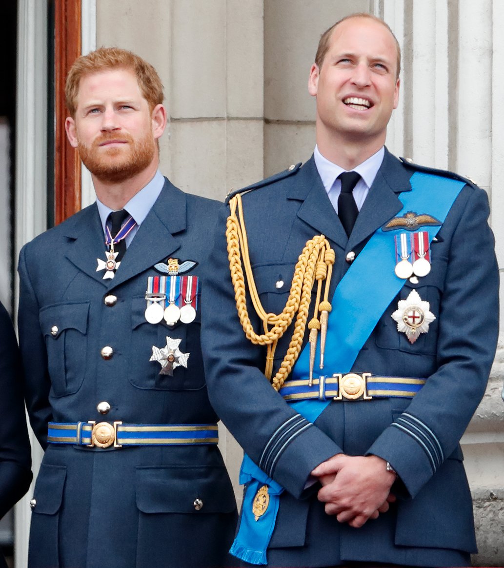 Le prince Harry et le prince William au palais de Buckingham en 2018. | Source : Getty Images