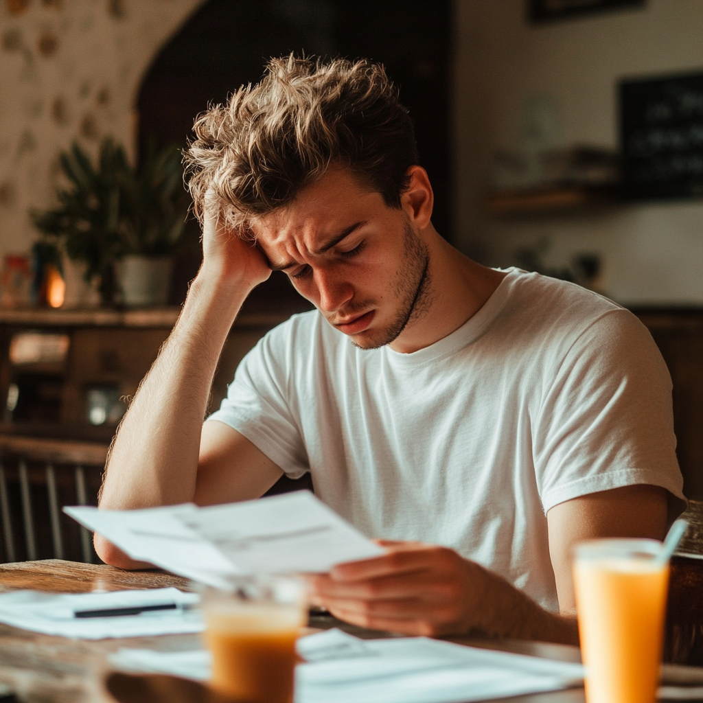 Un jeune homme qui se gratte la tête | Source : Midjourney