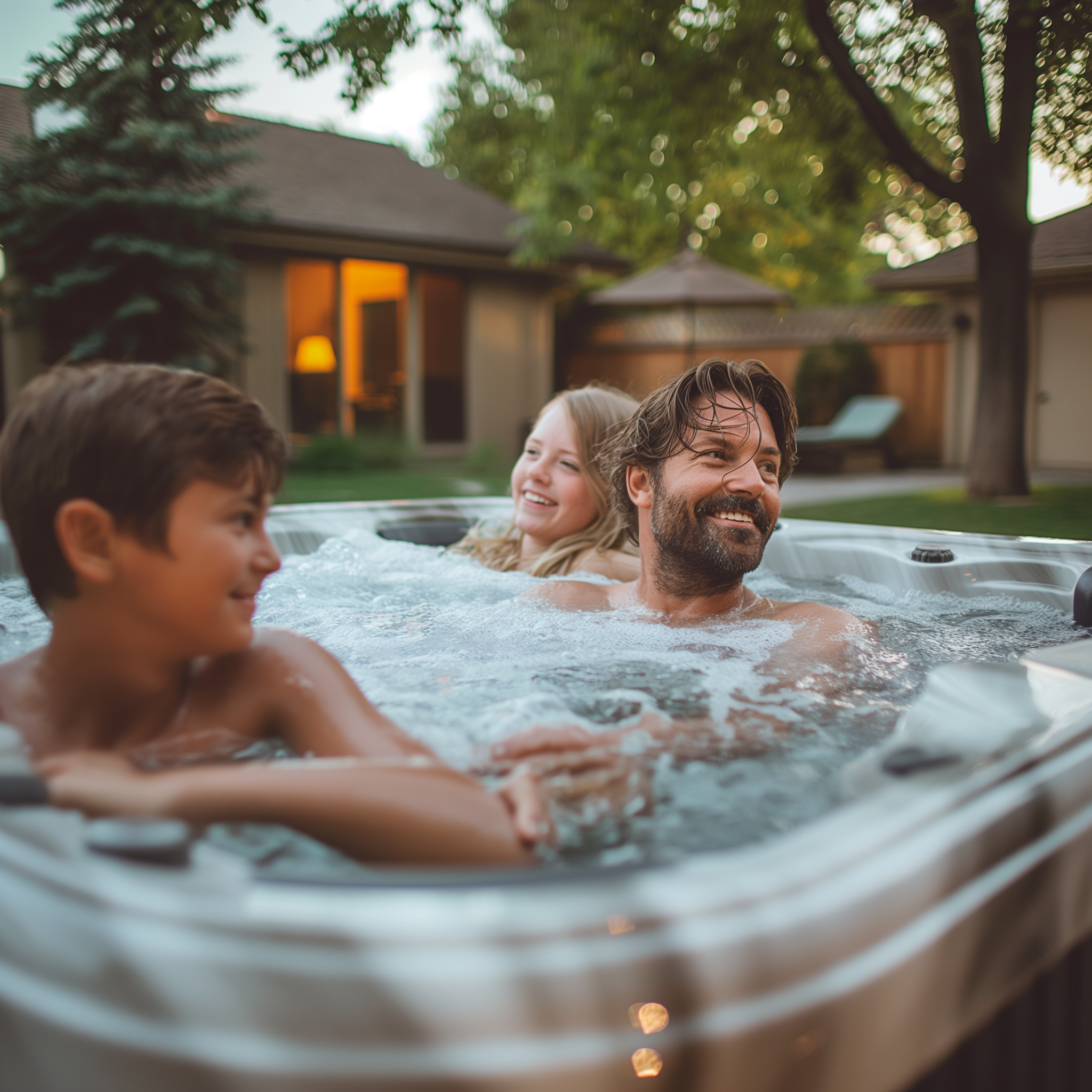 Une famille s'amuse dans un jacuzzi | Source : Midjourney